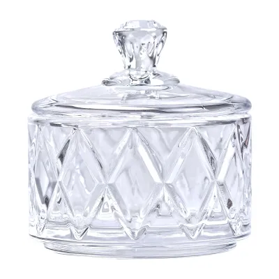 Цукерниця з кришкою High Quality із кришталевого скла, diamonds