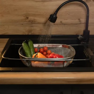 Друшляк-сито на раковину для миття продуктів 36*25*10.5 см