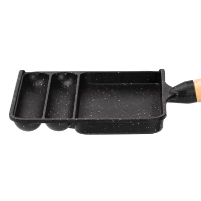 Сковорода для сніданку з антипригарним покриттям 21*18,5*2 см, чорний Сковорода для сніданку з антипригарним покриттям 21*18,5*2 см, чорний