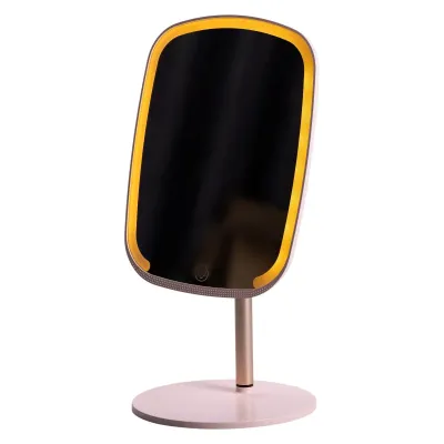 Косметическое зеркало с LED-подсветкой и сенсорным управлением, розовый Косметическое зеркало с LED-подсветкой и сенсорным управлением, розовый