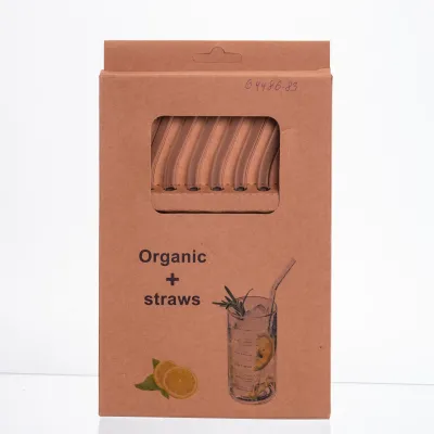 Набор стеклянных соломинок 19,5 см 8 штук + щеточка