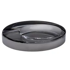 Пепельница стеклянная CIGARLOONG овальная, серый