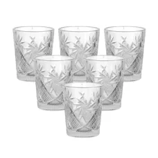Набор рюмок для напитков 6 штук по 50 мл из толстого стекла, прозрачный