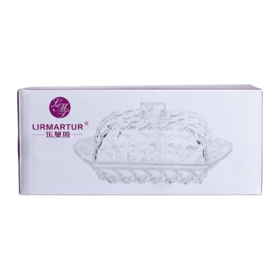 Масленка стеклянная с крышкой 16,5х10,5х8 см Масленка стеклянная с крышкой 16,5х10,5х8 см