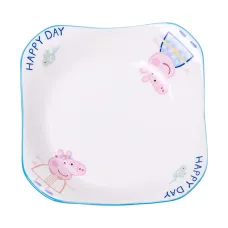 Детская тарелка Happy day фарфоровая 350 мл, голубой