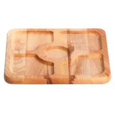 Менажница деревянная 20*30 см на 5 секций, ясень