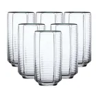 Набор стаканов Stunning высоких ребристых 6 штук по 400 мл, прозрачный