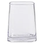 Ваза декоративная в минималистическом стиле овальная 21 см, прозрачный