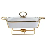 Мармитница фарфоровая прямоугольная 1л, белый