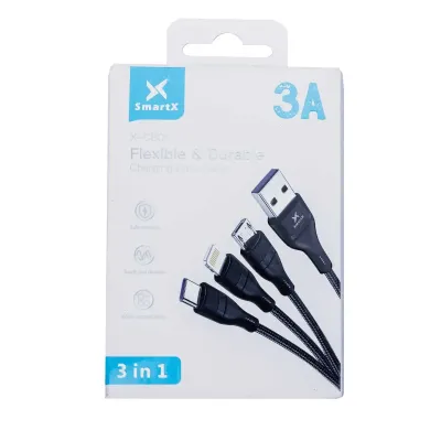 Універсальний зарядний кабель 3 в 1 Type-C/Micro-USB/Lightning Універсальний зарядний кабель 3 в 1 Type-C/Micro-USB/Lightning