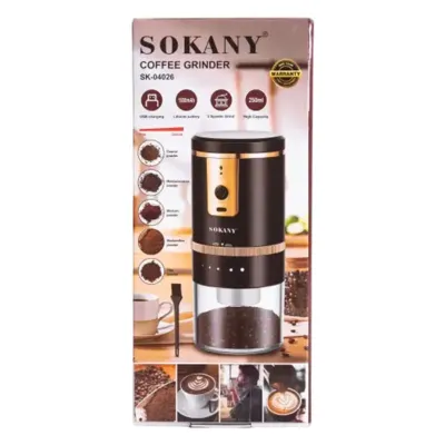 Кофемолка электрическая Sokany SK-04026 13 Вт 250 мл Кофемолка электрическая Sokany SK-04026 13 Вт 250 мл