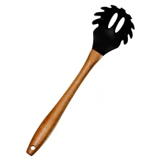 Ложка для спагетти SKit силиконовая с деревянной ручкой 30 см