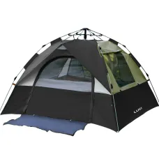 Палатка туристическая на 2-3 человека 200*195*140 см, черный