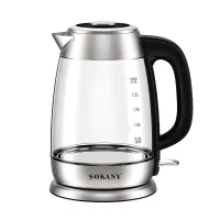 Электрочайник стеклянный Sokany SK-SH-1069 дисковый 2 л, сталь