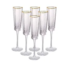 Набор бокалов для шампанского Triangle 6 штук по 200 мл, прозрачный