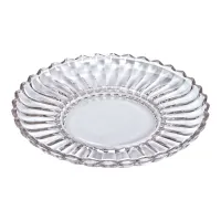 Блюдо для закусок Flower із товстого скла 28 см, прозорий