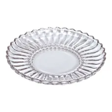 Блюдо для закусок Flower из толстого стекла 28 см, прозрачный