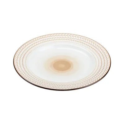 Тарілка закусочна порцелянова 20,5 см у стилі ретро, білий Тарілка закусочна порцелянова 20,5 см у стилі ретро, білий