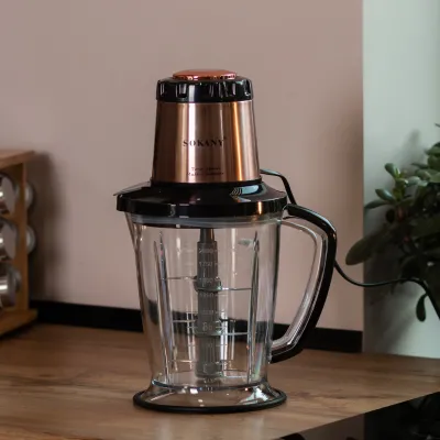 Чоппер кухонный Sokany SK-7039 на 6 лезвий, бронза