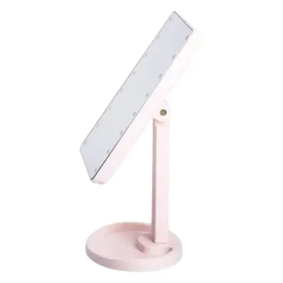 Косметическое зеркало с LED-подсветкой 16 светодиодов, розовый Косметическое зеркало с LED-подсветкой 16 светодиодов, розовый