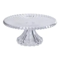Тортівниця на ніжці Nordic із кришталевого скла, прозорий