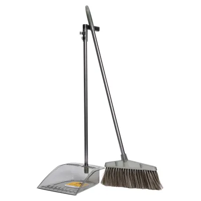 Набір для прибирання віник з совком 92 см, зелений