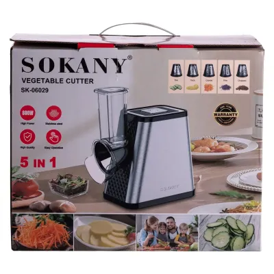 Овощерезка-мультирезка электрическая Sokany SK-06029 с насадками Овощерезка-мультирезка электрическая Sokany SK-06029 с насадками