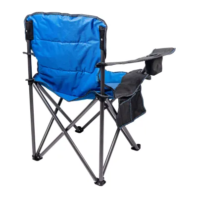 Кресло туристическое раскладное 58*94*95 см с подстаканником, синий
