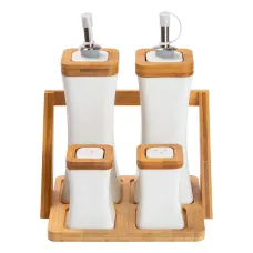 Набір для спецій та рідких текстур на бамбуковій підставці