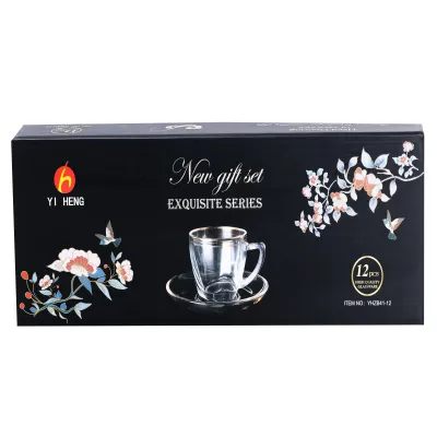 Чайный сервиз на 6 персон стеклянный Clear, прозрачный Чайный сервиз на 6 персон стеклянный Clear, прозрачный