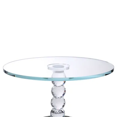 Тортовница на ножке Crystal стеклянная 19 см