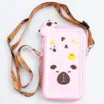 Сумочка-футляр для телефона Капибара силиконовая на молнии 17*10*3 см, розовый