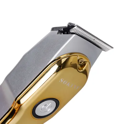 Машинка для стрижки волос аккумуляторная SOKANY SK-LF-9988 с LED-дисплеем, золото