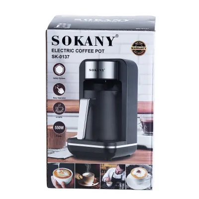 Электрическая турка для кофе Sokany SK-0137 250 мл, черный с хромом Электрическая турка для кофе Sokany SK-0137 250 мл, черный с хромом