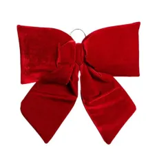 Бант новогодний бархатный 55*70 см, бордовый