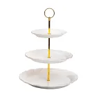 Етажерка Classic для фруктів та десертів триярусна, білий