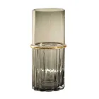 Ваза декоративная Gensent стеклянная 25 см, серый