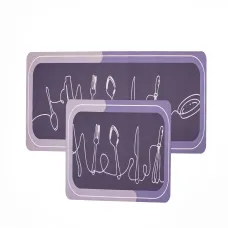 Набор ковриков для кухни 2шт 99*38 см/57*38 см, фиолетовый