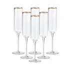 Набор бокалов для шампанского Stunning 6 штук по 300 мл, прозрачный