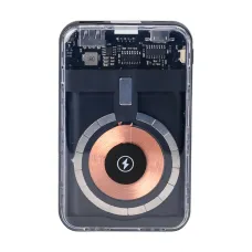 Повербанк 10000 mAh з бездротовою зарядкою USB-С/USB-A/microUSB/Apple Lightning 3 шнури в комплекті