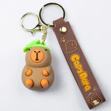 Брелок для ключей Капибара с ящерицей 5*3*4 см