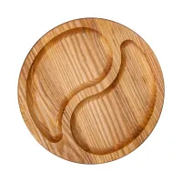 Менажница деревянная 2 секции 25 см, ясень