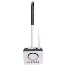 Комплект аксессуаров для туалета с подставкой, темно-серый