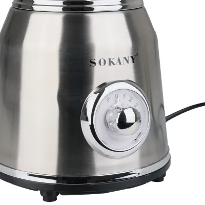 Блендер стационарный Sokany SK-186 с чашей 1,5 л, стальной Блендер стационарный Sokany SK-186 с чашей 1,5 л, стальной
