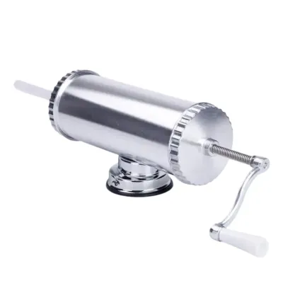 Шприц колбасный горизонтальный на 2 кг из нержавеющей стали 10 см