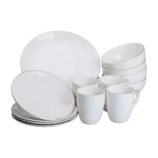 Столовый сервиз на 4 персоны фарфоровый Grace, белый