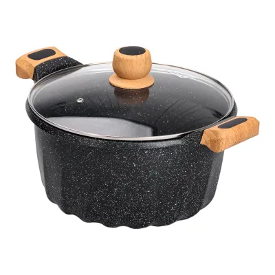 Каструля алюмінієва MGC з антипригарним покриттям 8 л, чорний