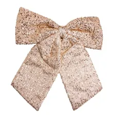 Бант новогодний с пайетками 55*70 см, золотой