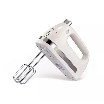 Миксер ручной Sokany SK-6631 с контейнером для насадок, белый