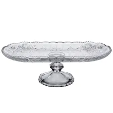 Ваза для фруктов на ножке Lirmartur стеклянная 33,5*15*10 см